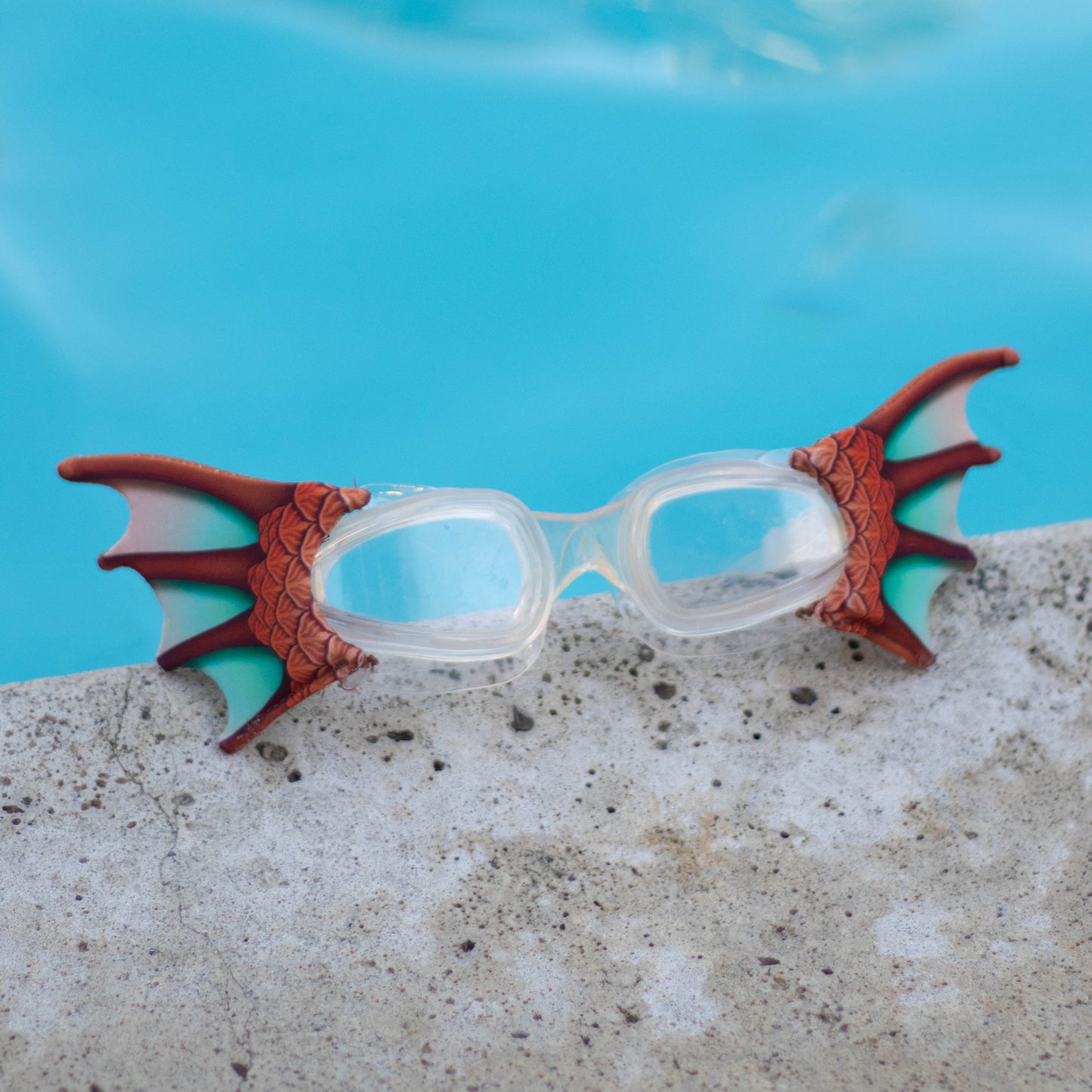 Sunset Coral (rust) Goggle Fins