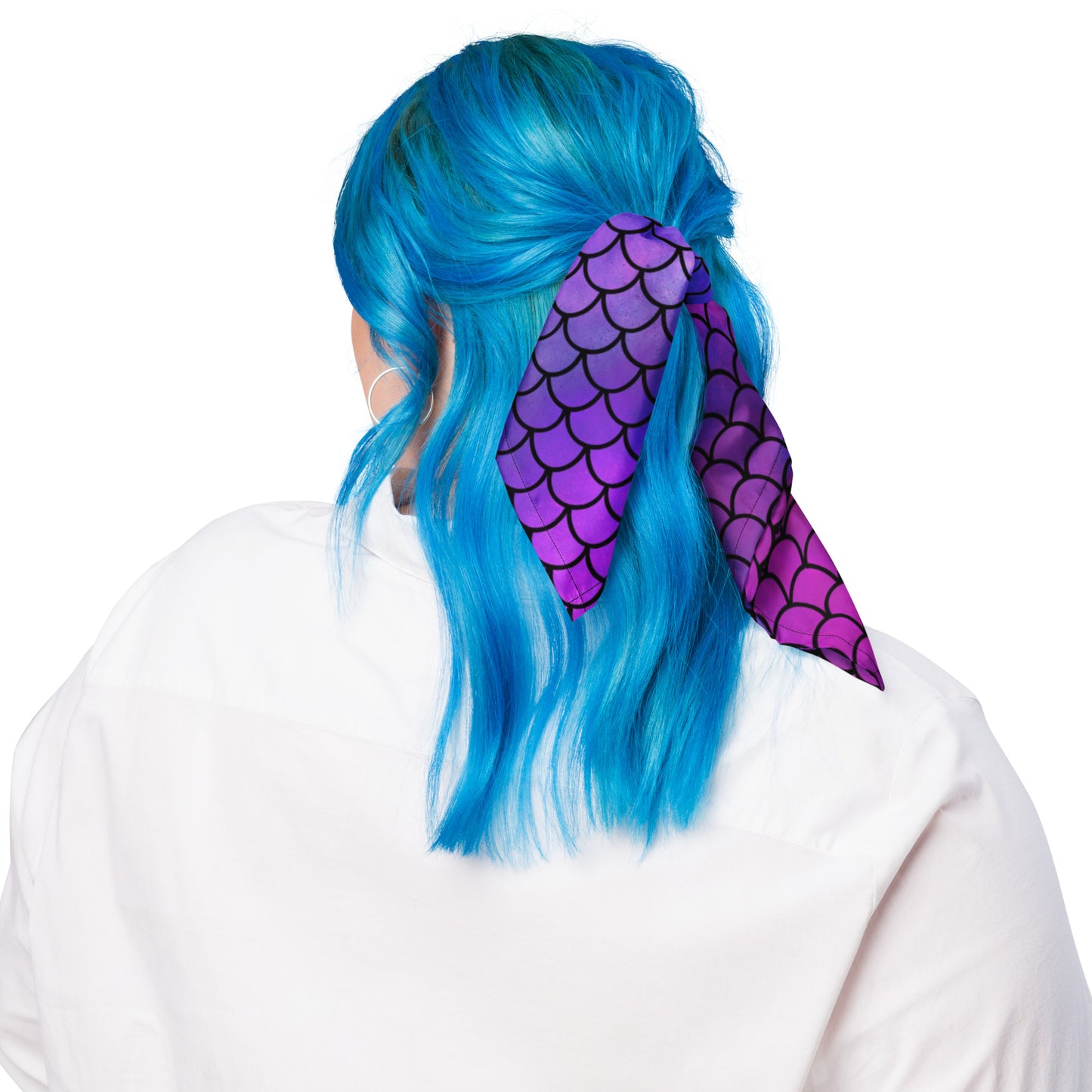 Purple Galaxy Mermaid Scale Quik-Dry Bandana