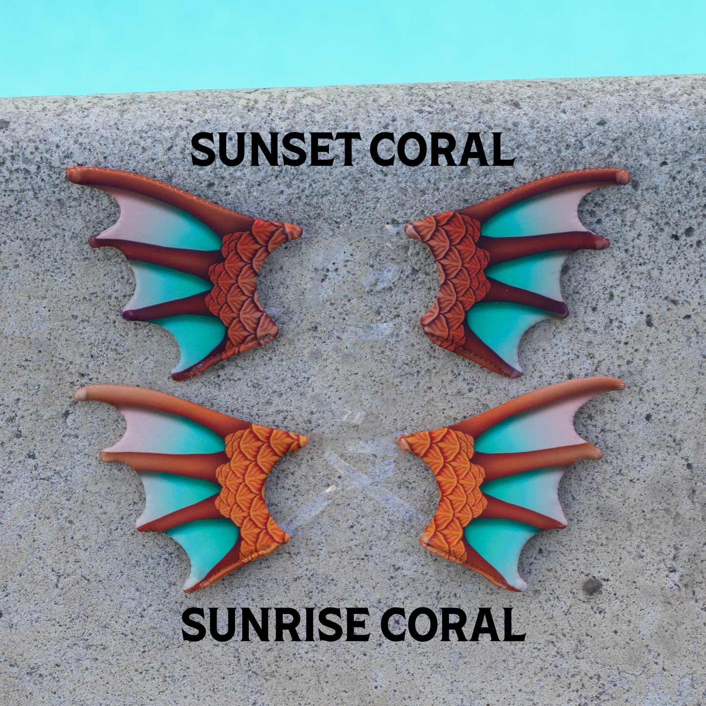 Sunset Coral (rust) Goggle Fins